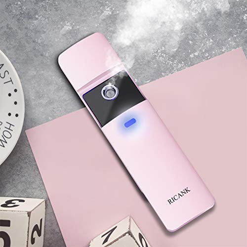 RICANK Facial Nano Mister Handy Mist Spray Steamer Face Sprayer Rechargeable ...