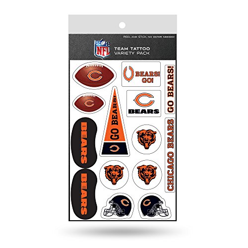 NFL Chicago Bears Die Cut Tattoo Variety Pack