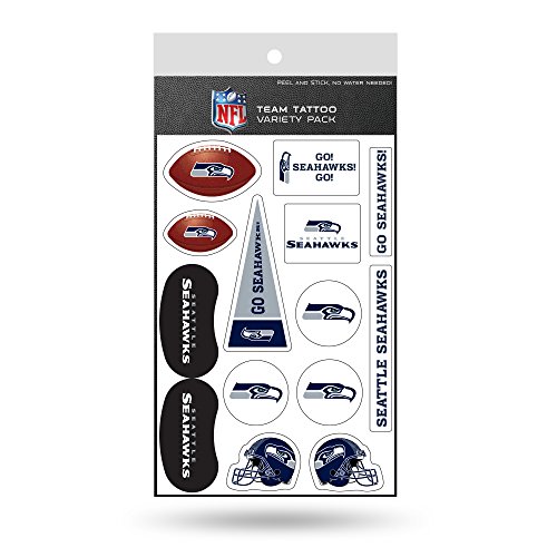 NFL Seattle Seahawks Die Cut Tattoo Variety Pack