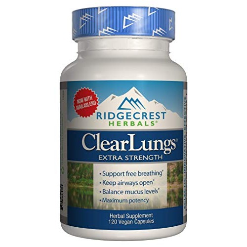Ridgecrest Clearlungs Extra Strength, Herbal Decongestant, 120 Vegan Capsules