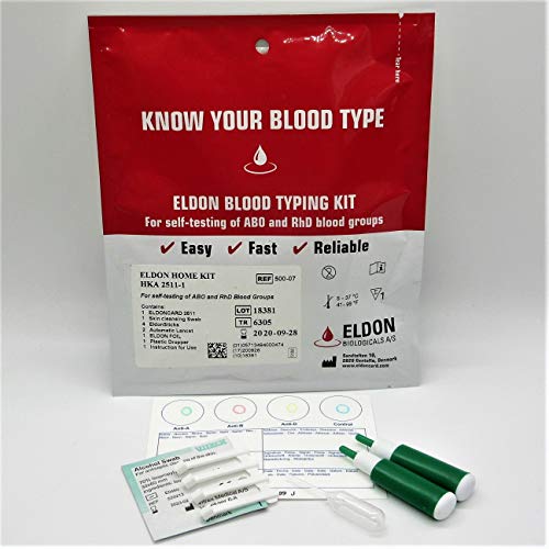 3 Pack Eldoncard Blood Type Test (Complete Kit) - air sealed envelope, safety...