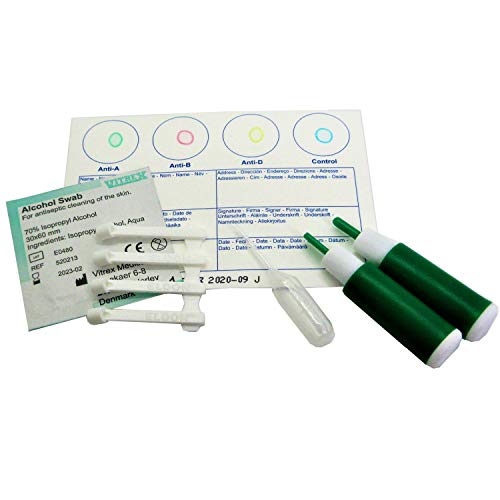3 Pack Eldoncard Blood Type Test (Complete Kit) - air sealed envelope, safety...