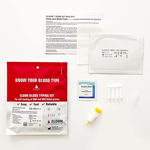 Original Home Blood Typing Kit - New Package + Improved Lancet (10 Kits)