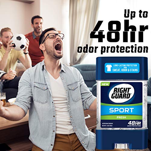 Right Guard Sport Antiperspirant Deodorant Gel, Fresh, 3 Ounce (Pack of 6)