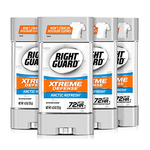 Right Guard Xtreme Defense Antiperspirant Deodorant Gel, Arctic Refresh, 4 Ou...