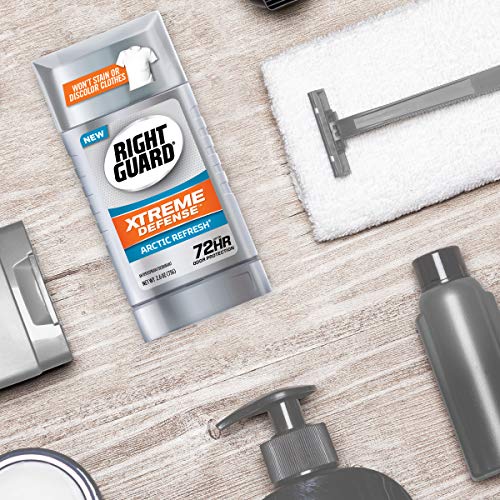 Right Guard Xtreme Defense Antiperspirant Deodorant Invisible Solid Stick, Ar...