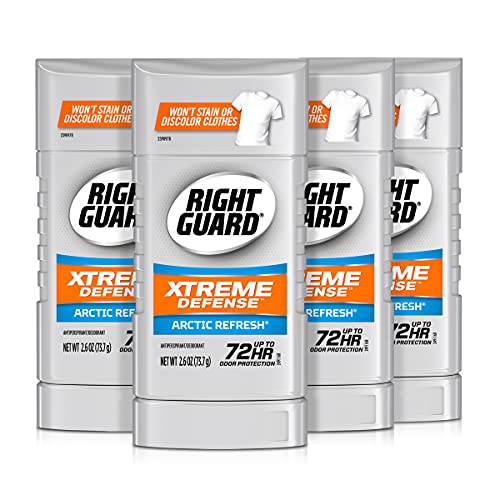 Right Guard Xtreme Defense Antiperspirant Deodorant Invisible Solid Stick, Ar...
