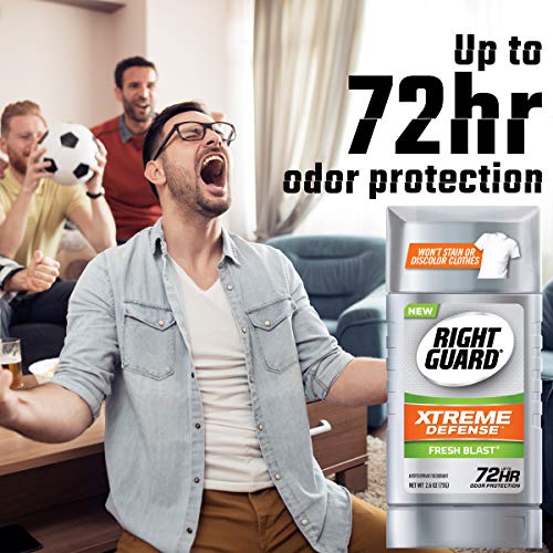 Right Guard Xtreme Defense Antiperspirant Deodorant Invisible Solid Stick, Fr...