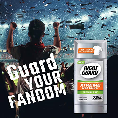 Right Guard Xtreme Defense Antiperspirant Deodorant Invisible Solid Stick, Fr...