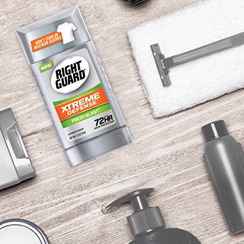 Right Guard Xtreme Defense Antiperspirant Deodorant Invisible Solid Stick, Fr...