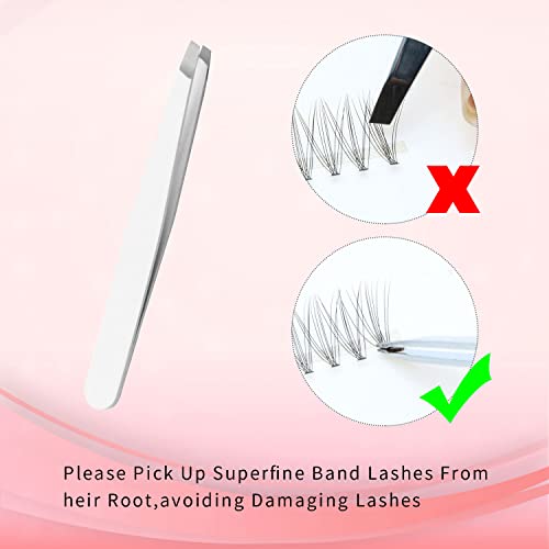 RIISCA Individual Lashes kit,D Curl 10-12-14mm Mixed,20D,violet Natural Clust...