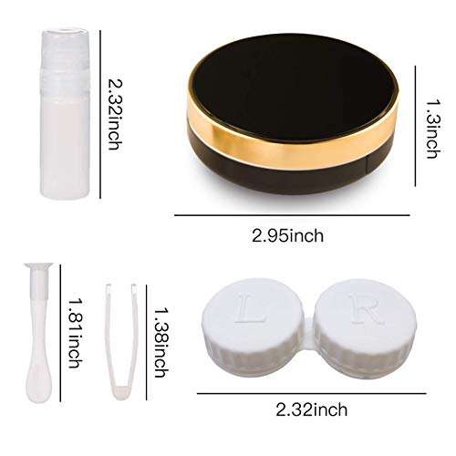 2 Pack Fashion Eyecare 4-in-1 Contact Lens Case, Lightweight Portable Contact...