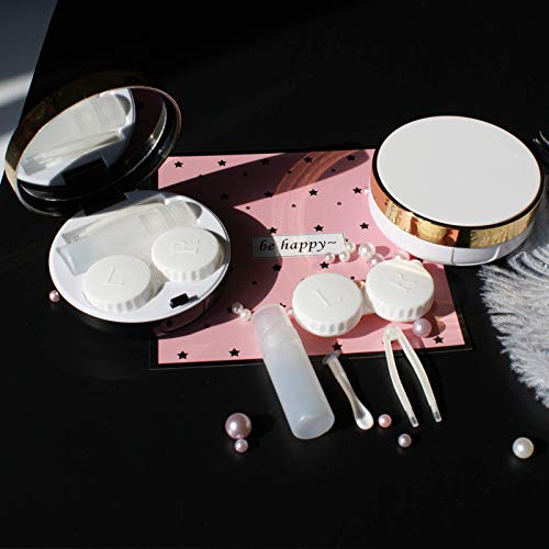 2 Pack Fashion Eyecare 4-in-1 Contact Lens Case, Lightweight Portable Contact...