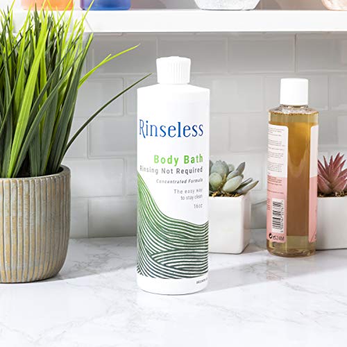 Rinseless Waterless Body Bath Wash 16 Oz (Pack of 2) | No Water Rinse Needed ...