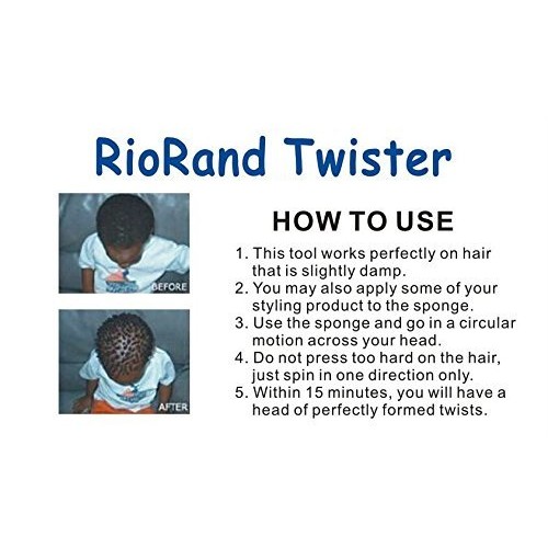 RioRand Twist Hair Sponge Magic Barber Brush Sponge Curl Dreads Locking Afro ...