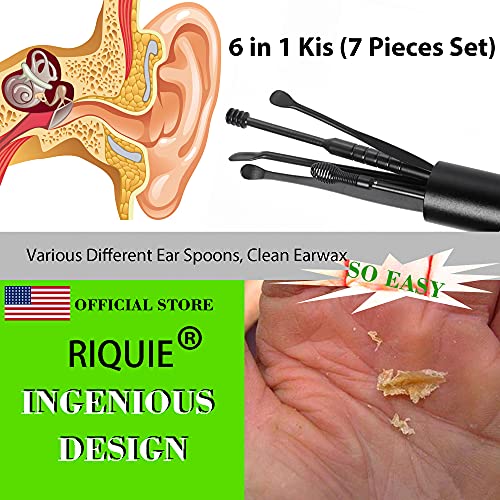 6 Pcs Portable Earwax Removal Kit Products, Stainless Steel Ear Wax Remover T...