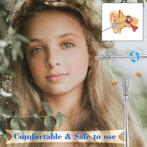 6 Pcs Portable Earwax Removal Kit Products, Stainless Steel Ear Wax Remover T...