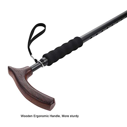 Rirether Lightweight Aluminum Alloy Walking Cane, Adjustable Walking Stick Ba...