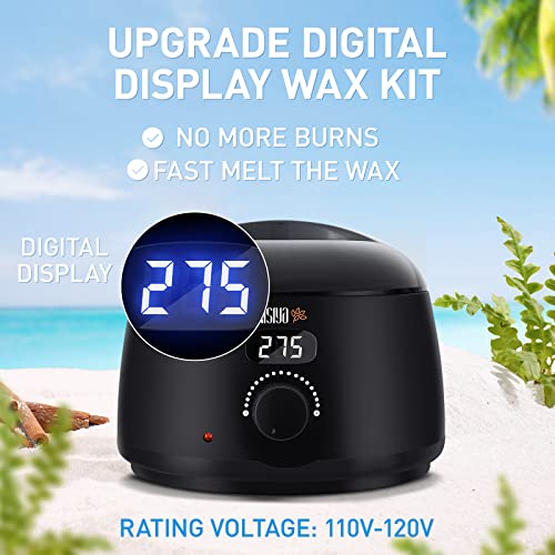 Risiya Waxing Kit Wax Warmer- 6 Packs Hard Wax Beans Sensitive Skin Hair Remo...