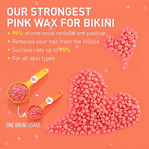 Risiya Waxing Kit Wax Warmer- 6 Packs Hard Wax Beans Sensitive Skin Hair Remo...