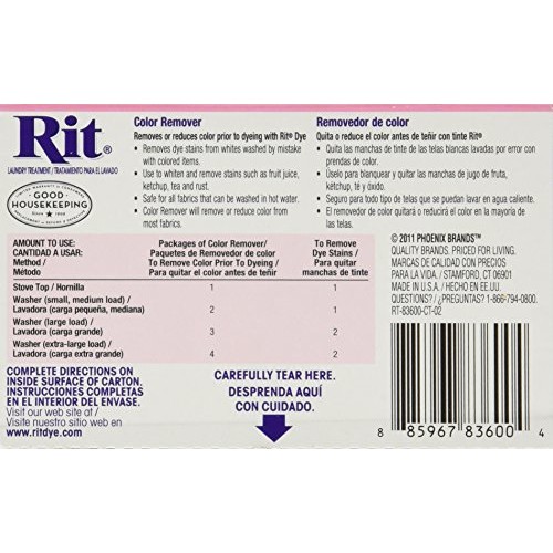 Rit Dye Laundry Treatment Color Remover Powder, 2 oz, 3-Pack