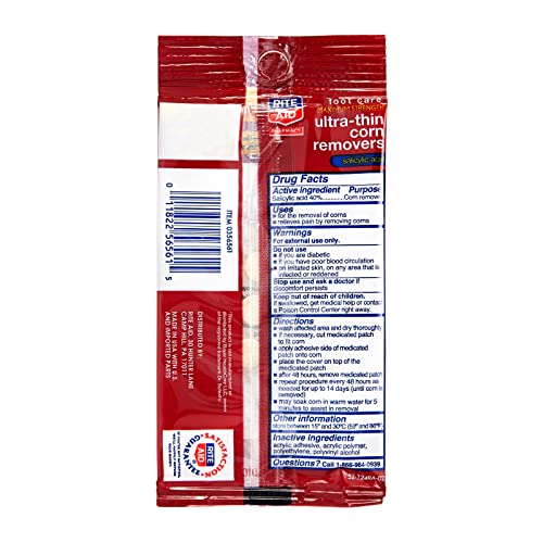 Rite Aid Foot Care Maximum Strength Ultra-Thin Corn Removers - 18 Pads/ 18 Me...