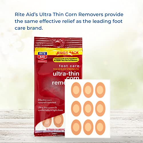 Rite Aid Foot Care Maximum Strength Ultra-Thin Corn Removers - 18 Pads/ 18 Me...
