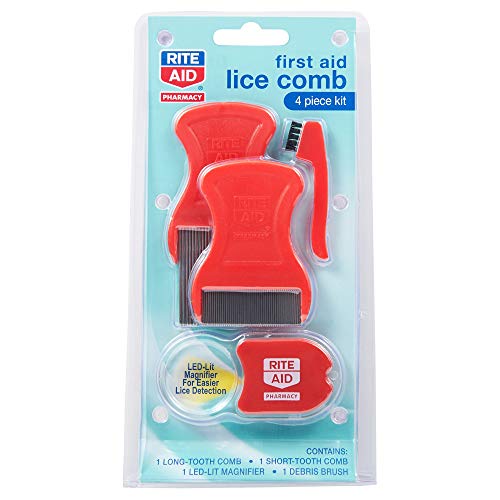 Rite Aid Head Lice Comb Kit with LED Magnifier - 4 Piece Kit | for Head Lice ...