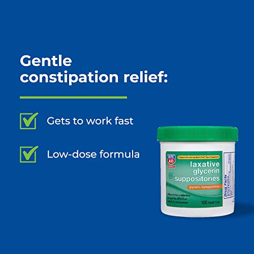 Rite Aid Laxative Glycerin Suppositories, 2 g - 100 Count Adult Size | Consti...