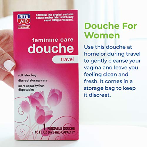 Rite Aid Reusable Travel Douche with Storage Bag - 16 Fluid Ounce Capacity - ...