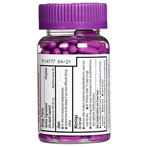 Rite Aid Sleep Aid Caplets, Diphenhydramine HCl, 25mg - 200 Count | Sleeping ...