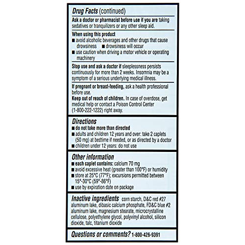 Rite Aid Sleep Aid Caplets, Diphenhydramine HCl, 25mg - 200 Count | Sleeping ...