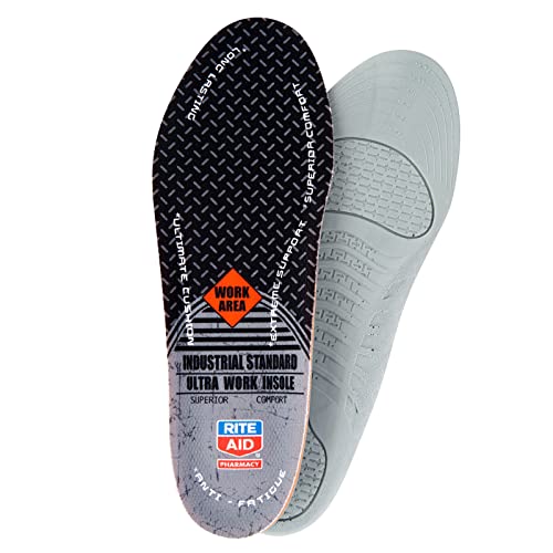 Rite Aid Ultra Work Memory Plus Work Insoles for Men - Sizes 7-13 | Shock Abs...