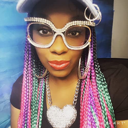 RMEROM Blue Light Blocking Oversized Glasses Stylish Fake Round Eyeglasses fo...