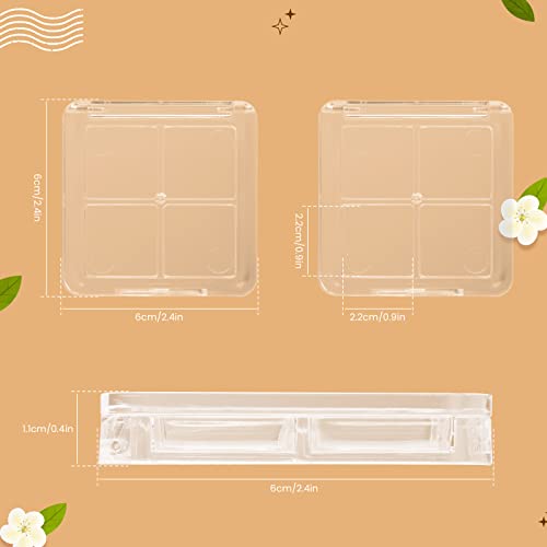 RMISODO 10 Pieces Empty Eyeshadow Pallet, Refillable Eyeshadow Storage Case B...