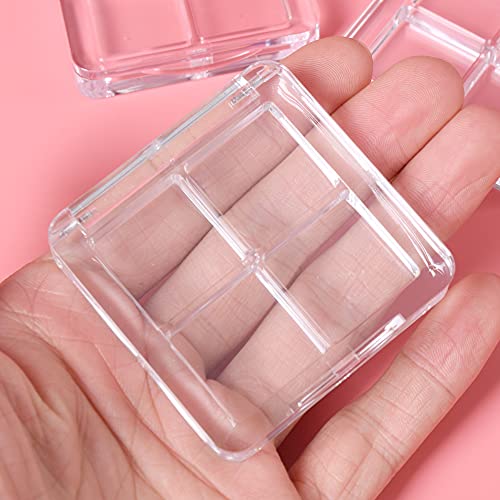 RMISODO 10 Pieces Empty Eyeshadow Pallet, Refillable Eyeshadow Storage Case B...
