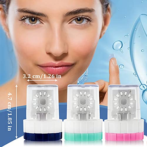 RMISODO 6 Pieces Manually Contact Lens Cleaner Washer Plastic Lens Case Clean...