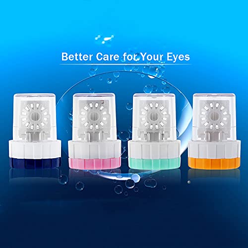 RMISODO 6 Pieces Manually Contact Lens Cleaner Washer Plastic Lens Case Clean...