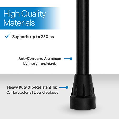 RMS Right Hand Walking Cane with Palm Grip Orthopedic Handle - Adjustable Off...