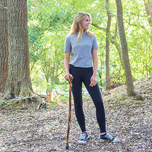 RMS Wood Cane - 36 Inches Natural Wood Walking Stick - Handcrafted Wooden Off...