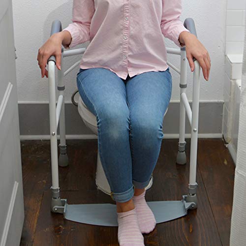 RMS Toilet Safety Frame & Rail - Folding & Portable Bathroom Toilet Safety Ra...