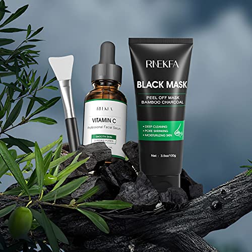 Blackhead Remover Mask, 4-in-1 Peel Off Charcoal Face Mask,Vitamin C Serum,Ex...