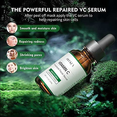 Blackhead Remover Mask, 4-in-1 Peel Off Charcoal Face Mask,Vitamin C Serum,Ex...