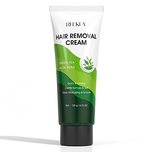 Hair Removal Cream with Green Tea & Aloe Safe and Gentle for Sensitive Skin P...