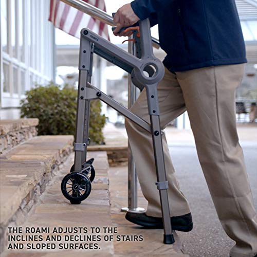 Roami Progressive Mobility Aid Walker with 2 Wheels, Rollator, Self-Adjusting...