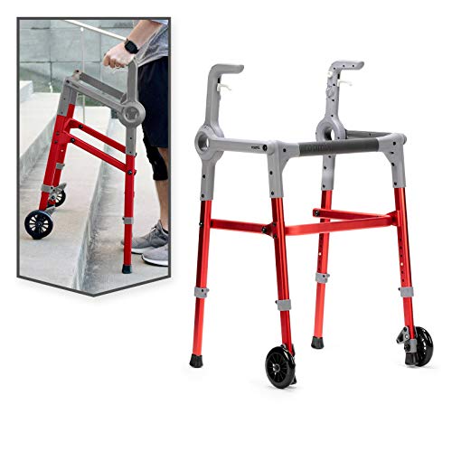 Roami Progressive Mobility Aid Walker with 2 Wheels, Rollator, Self-Adjusting...