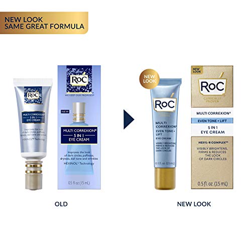 RoC Multi Correxion 5 in 1 Anti-Aging Eye Cream for Puffiness, Under Eye Bags...
