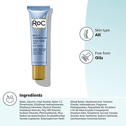 RoC Multi Correxion 5 in 1 Anti-Aging Eye Cream for Puffiness, Under Eye Bags...