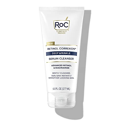 RoC Retinol Correxion Deep Wrinkle Serum Facial Cleanser with Niacinamide for...