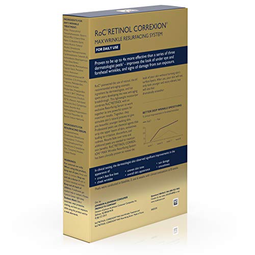 RoC Retinol Correxion Max Wrinkle Resurfacing Anti-Aging Skin Care System, De...